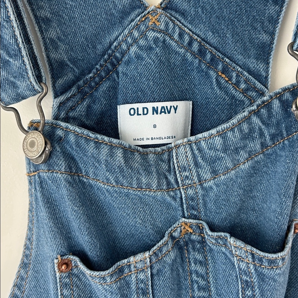 Old Navy Classic Blue Denim Overalls - Picture 2 of 5
